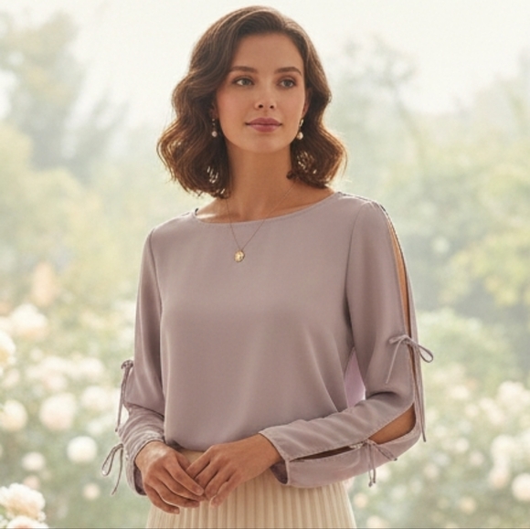 Aritzia Tops - Wilfred S Whimsigoth Feminine Romantic Dainty Contemporary Pastel Chiffon Blouse